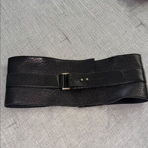 Women Black Leather Belt